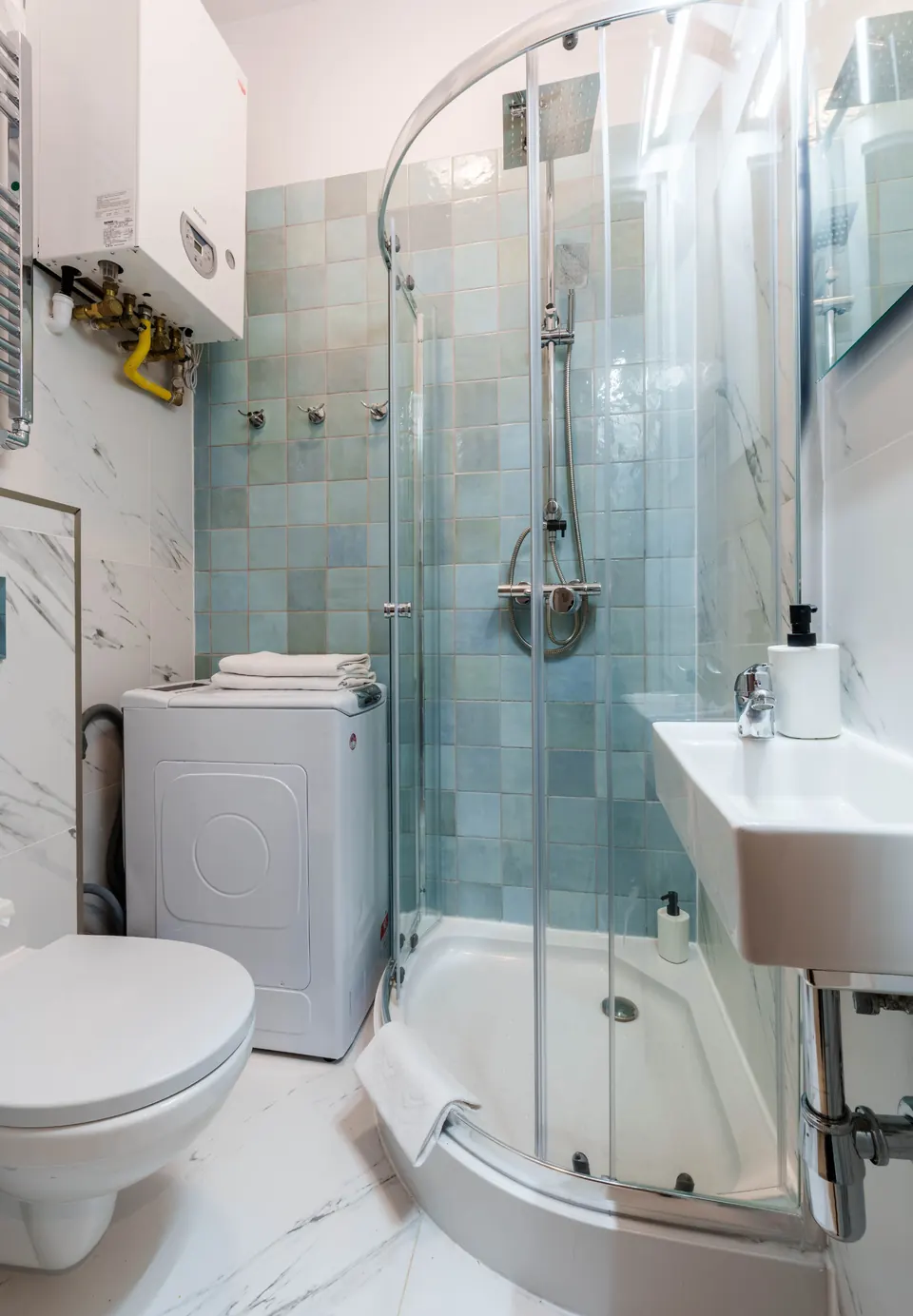 Bathroom with shower cabin